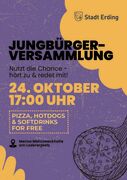 Veranstaltungsplakat der Jungbürgerversammlung