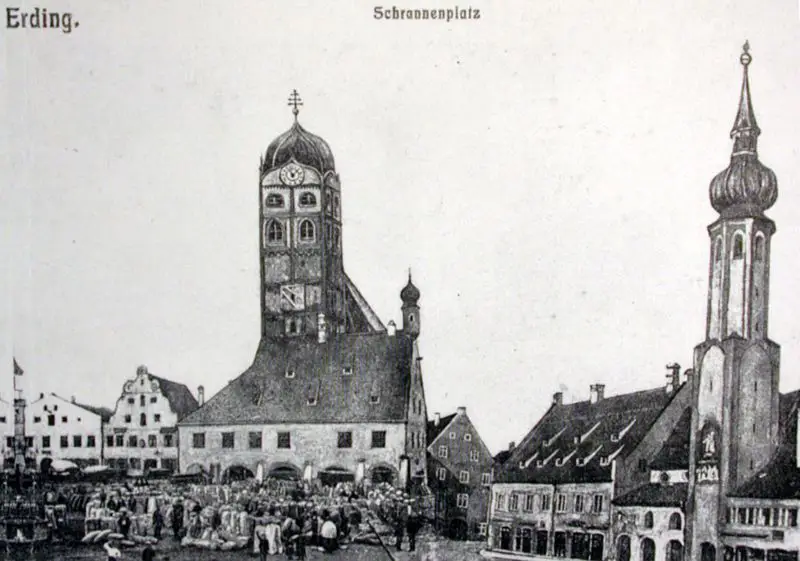 Bild der Stadt Erding von der Vergangenheit