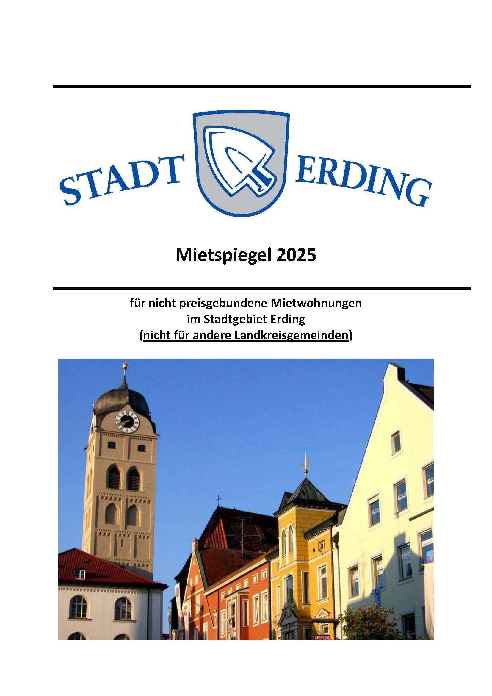 Deckblatt des Mietspiegels 2025